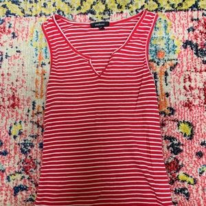 V cut striped tank